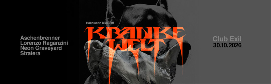 KRANKE WELT: Halloween Kickoff flyer